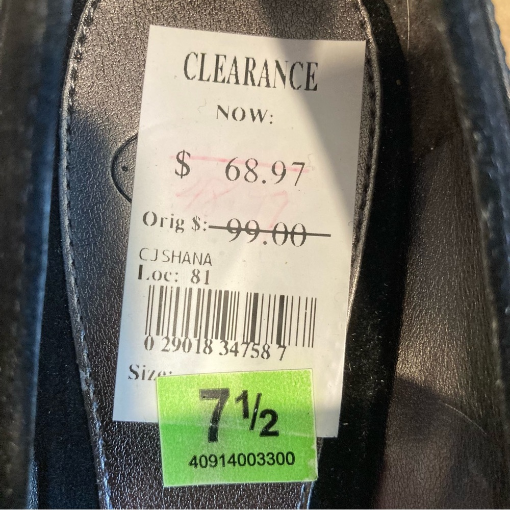 Women’s Black Leather Heels Circa Joan & David Size 7.5 CJ Shana - Picture 12 of 14